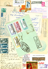 Collection of different vintage  letters with stamps