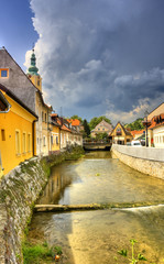 Fototapeta na wymiar canal in Samobor, Croatia