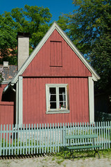 Fototapeta na wymiar Old, red house