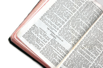 bible open to james