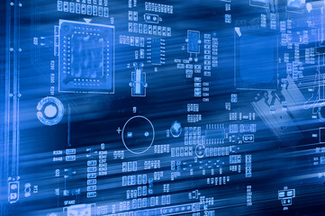 Obraz premium computer motherboard background