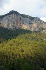 Cloudy mountain landscape