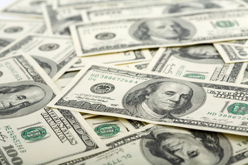 Dollar banknotes background