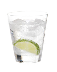 Gin And Tonic With Lime Isolated