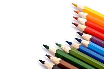 A set of colorful pencils (shallow depth-of-field)