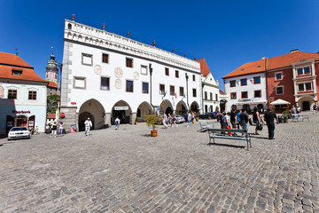 Krumau, Tschechien. Ansicht der Stadt