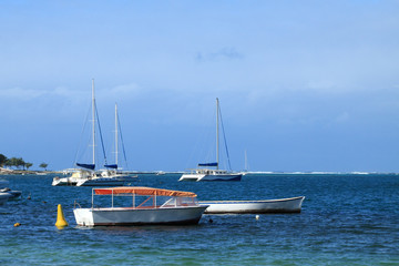 bateaux à "trou d'eau douce", île Maurice