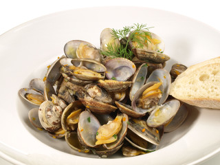 Vongole mit Weissbrot