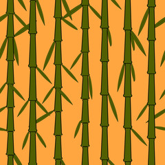 vector seamless wallpaper with bamboo