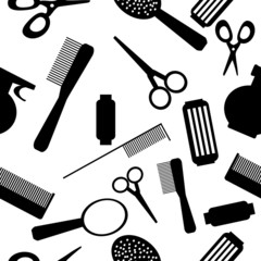 Vector seamless Beauty Salon background pattern