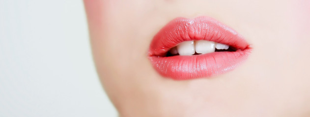 Fototapeta premium close up of female lips