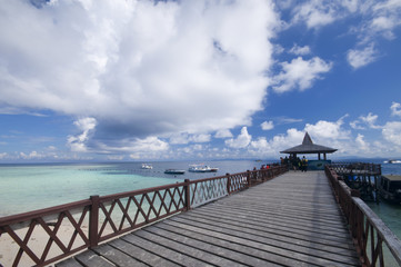 Obraz premium Tropical sipadan island jetty