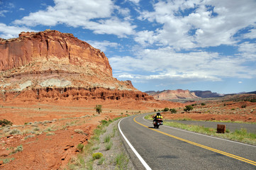 Motorcycling through Capitol Reef National Park