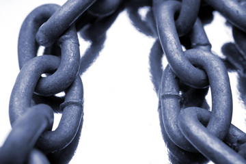 Steel chain links