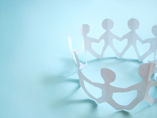 community of people holding on hands, concept