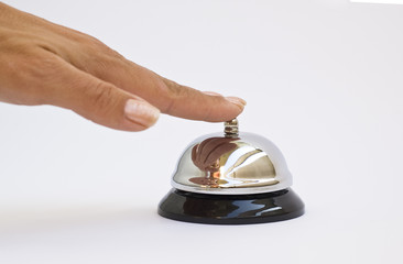 hand pushing button