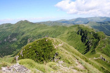 Fototapeta na wymiar Panorama depuis le Puy Mary