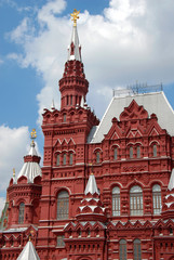 Fototapeta na wymiar Building of Historical Museum on Red Square in Moscow
