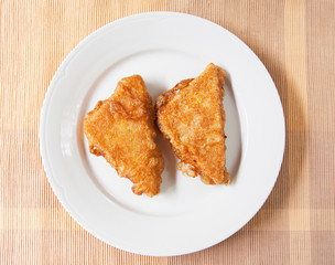 Breaded yellow-cheese