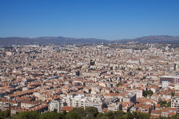 Fototapeta na wymiar Rooftop view of Marseille
