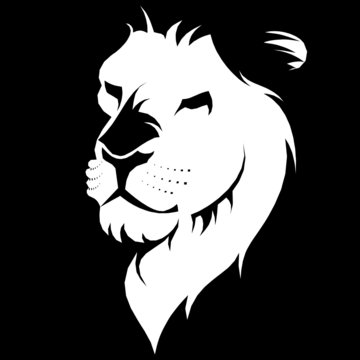 lion white head illustration
