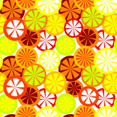 Vector seamless citrus background