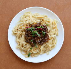 Mongolian Beef and Egg Noodles