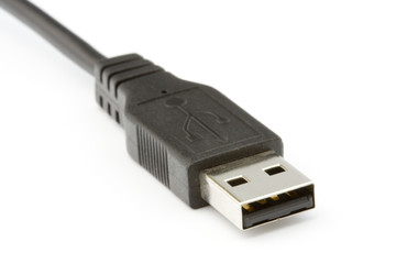 USB cable connector isolated on white background