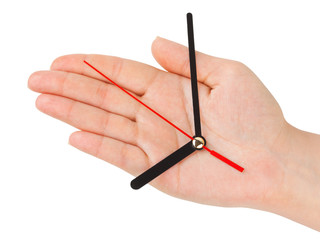 Hand with clock-hands