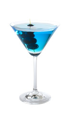 Blueberry Martini With Fresh Blueberries