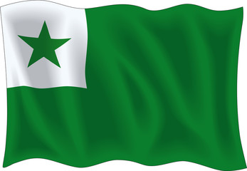 Vector illustration of esperanto flag