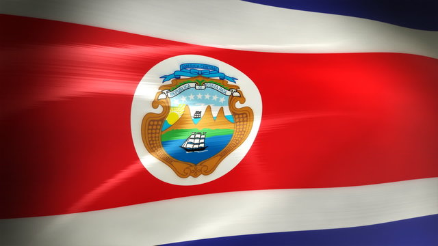 Costa Rican Flag - HD Loop