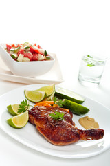 Roast chicken leg