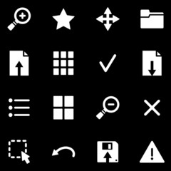 Viewer white web icons