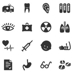 Medicine black web icons