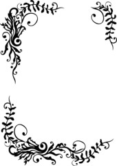 Ranke, Bl&auml;tter, Umrandung, filigran, floral