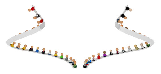 Cartoon Crowd, Double Spiral Path