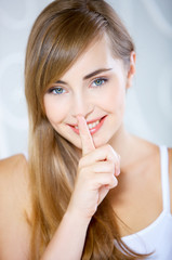 Fototapeta premium Portrait of cute and happy teenage girl