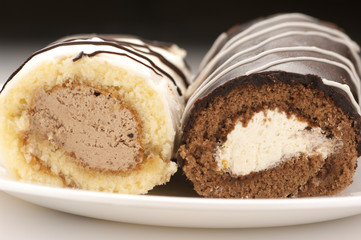 Two sponge cakes