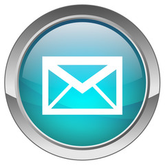 Fototapeta na wymiar Przycisk Orb z poczty e-mail symbolu (niebieski)