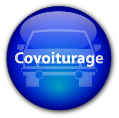 Bouton rond "Covoiturage" (bleu)