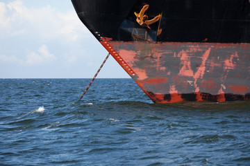 Freighter in anchor