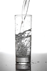 glass of water pouring