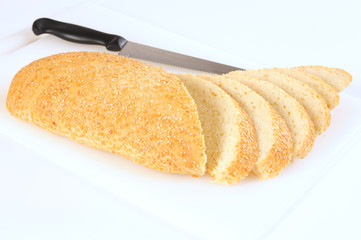 Bread covered with sesame