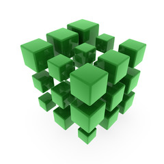 Fototapeta premium Cubos Verdes