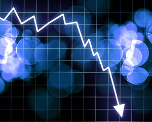 Arrow graph going down