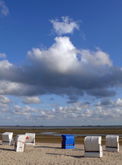Strandkörbe an der Nordseeküste