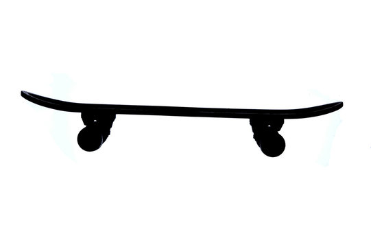 silhouette of skateboard