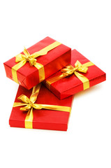 Gift boxes isolated on the white background