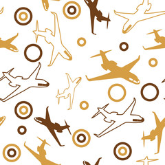 Seamless airplane pattern
